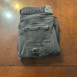 Distressed Black Denim Jeans